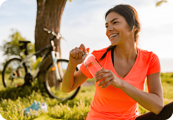 Active person running